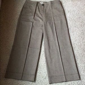 J.Jill Wool Blend Brown Wide Leg Career Pants